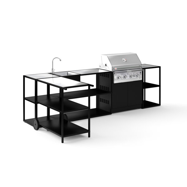 Outdoor Kitchen Series 5Piece Modular Outdoor Kitchens Grill Not Included & Reviews AllModern